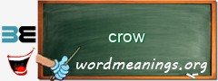 WordMeaning blackboard for crow